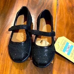 Toms Mary Jane - Black Glitter - Size 9